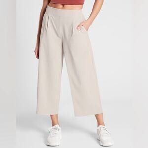 Athleta Brooklyn Wide Leg Crop Pants Size 12 Lightweight Loungewear